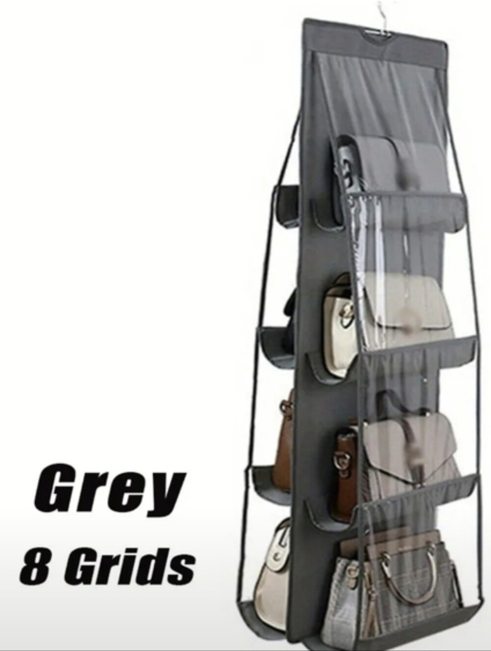 2PC SET- Grey Bag Organizer 8 Grids /Each